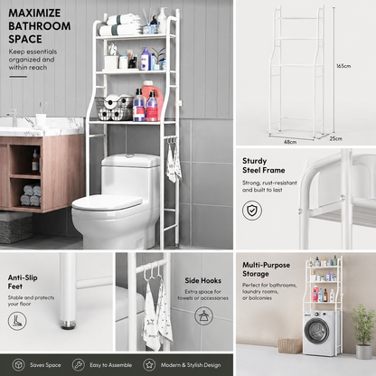 3-Tier Over Toilet Storage Rack
