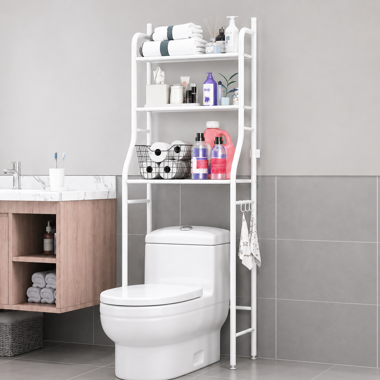 3-Tier Over Toilet Storage Rack